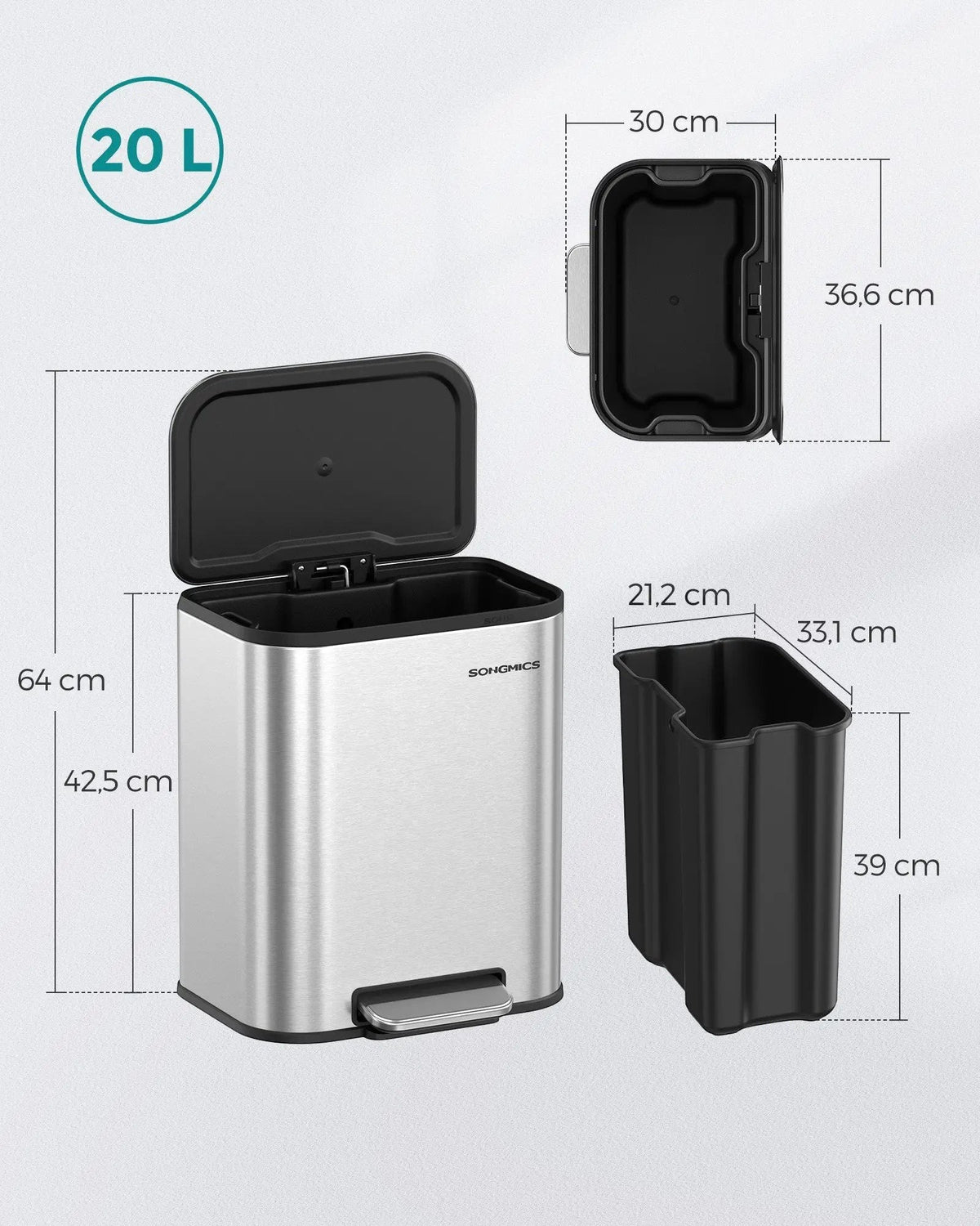 Pedaalemmer 20 Liter