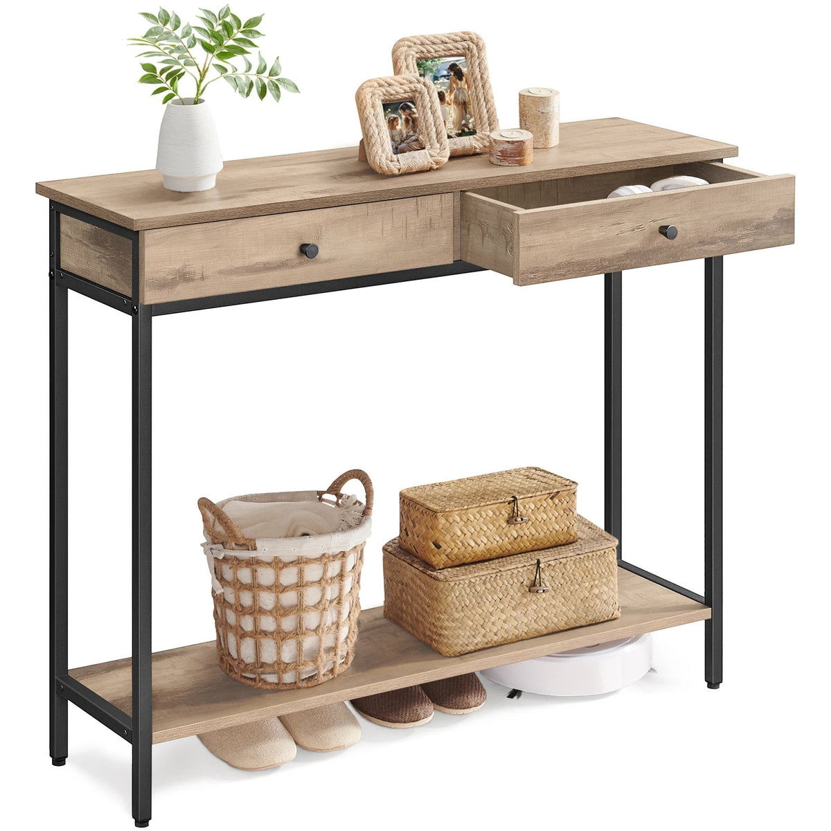 Wandtafel met 2 Lades