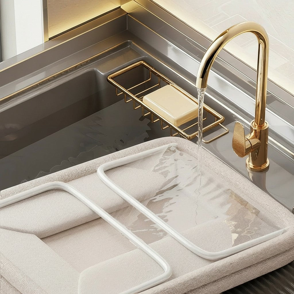 Tokari opbergmanden set van drie met stevig metalen frame en handvatten in een neutrale kleur voor kastorganisatie