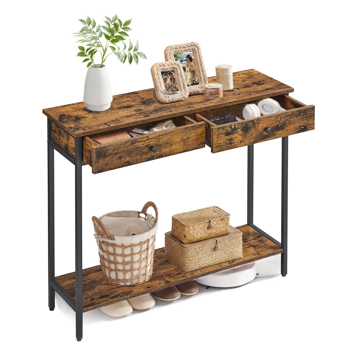 Wandtafel met 2 Lades