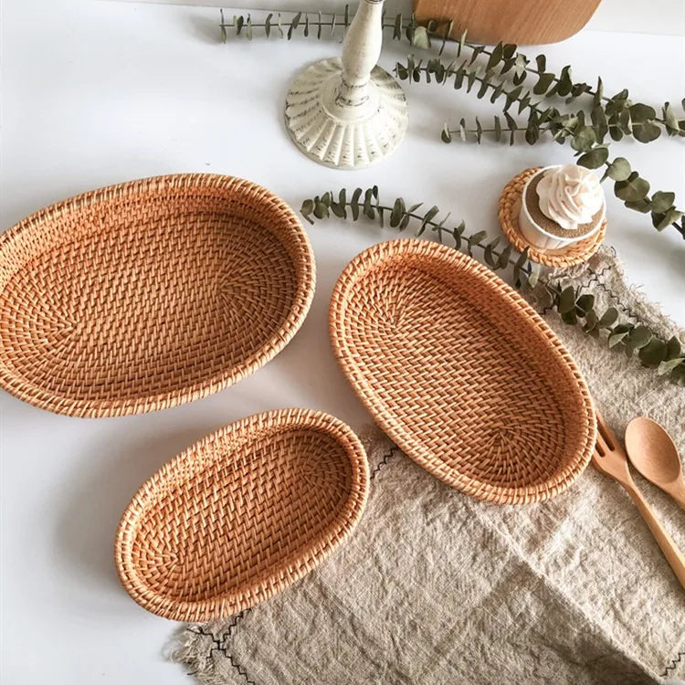 Ronde Rattan Serveermand