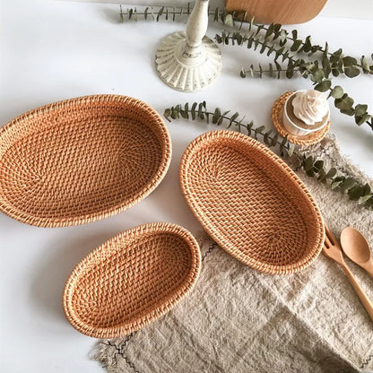 Ronde Rattan Serveermand