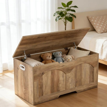 Houten Opbergbank met Klepdeksel