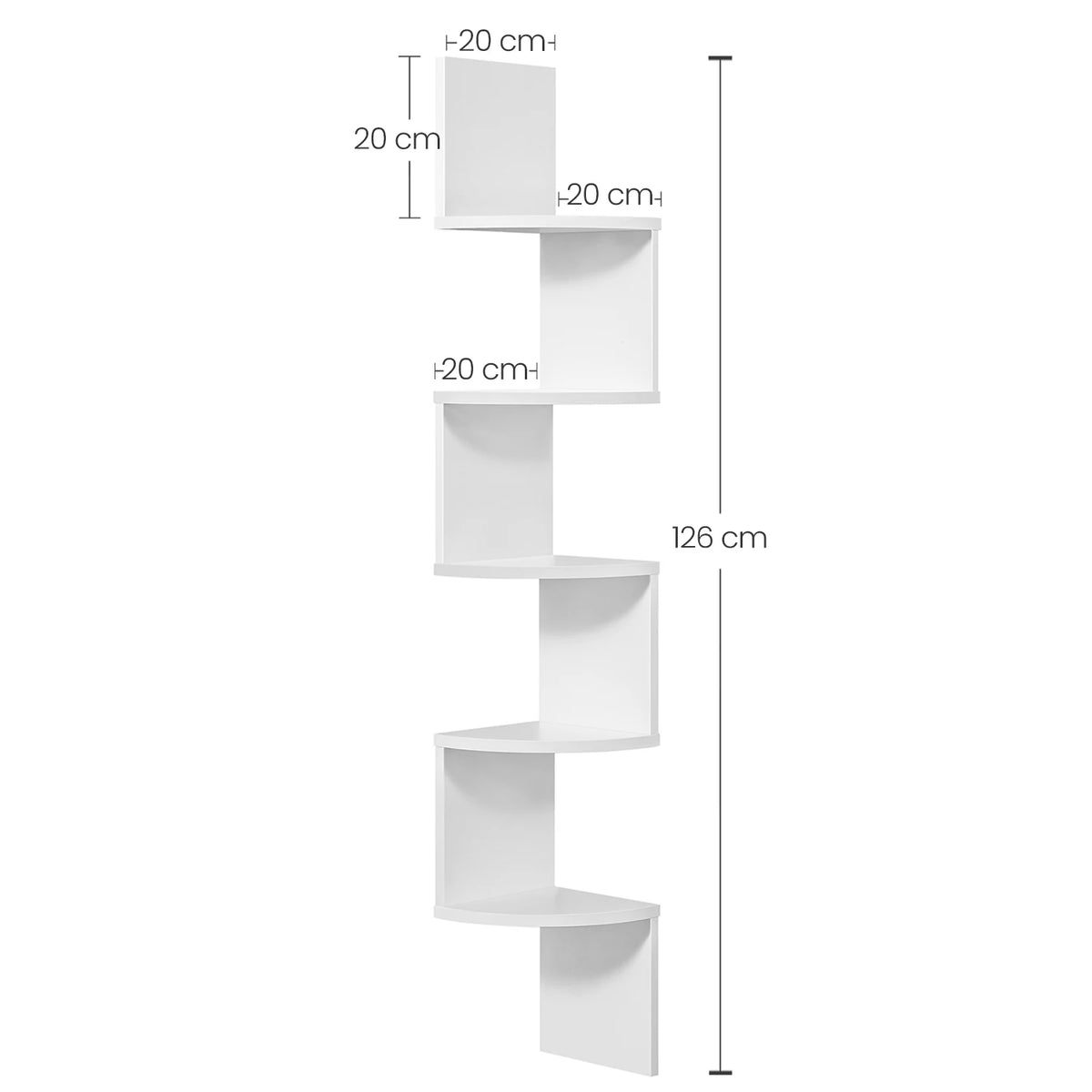 Hoekwandplank met Zigzag Design
