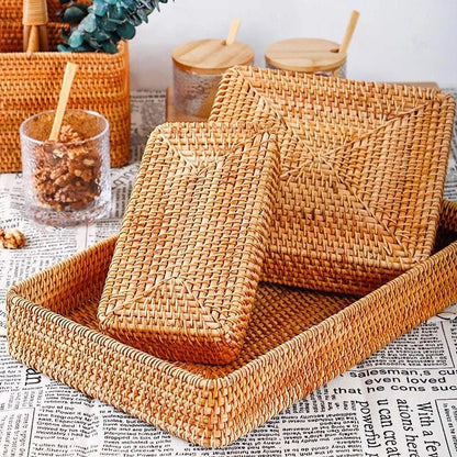 Handgevlochten Rattan Broodmand