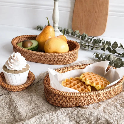 Ronde Rattan Serveermand
