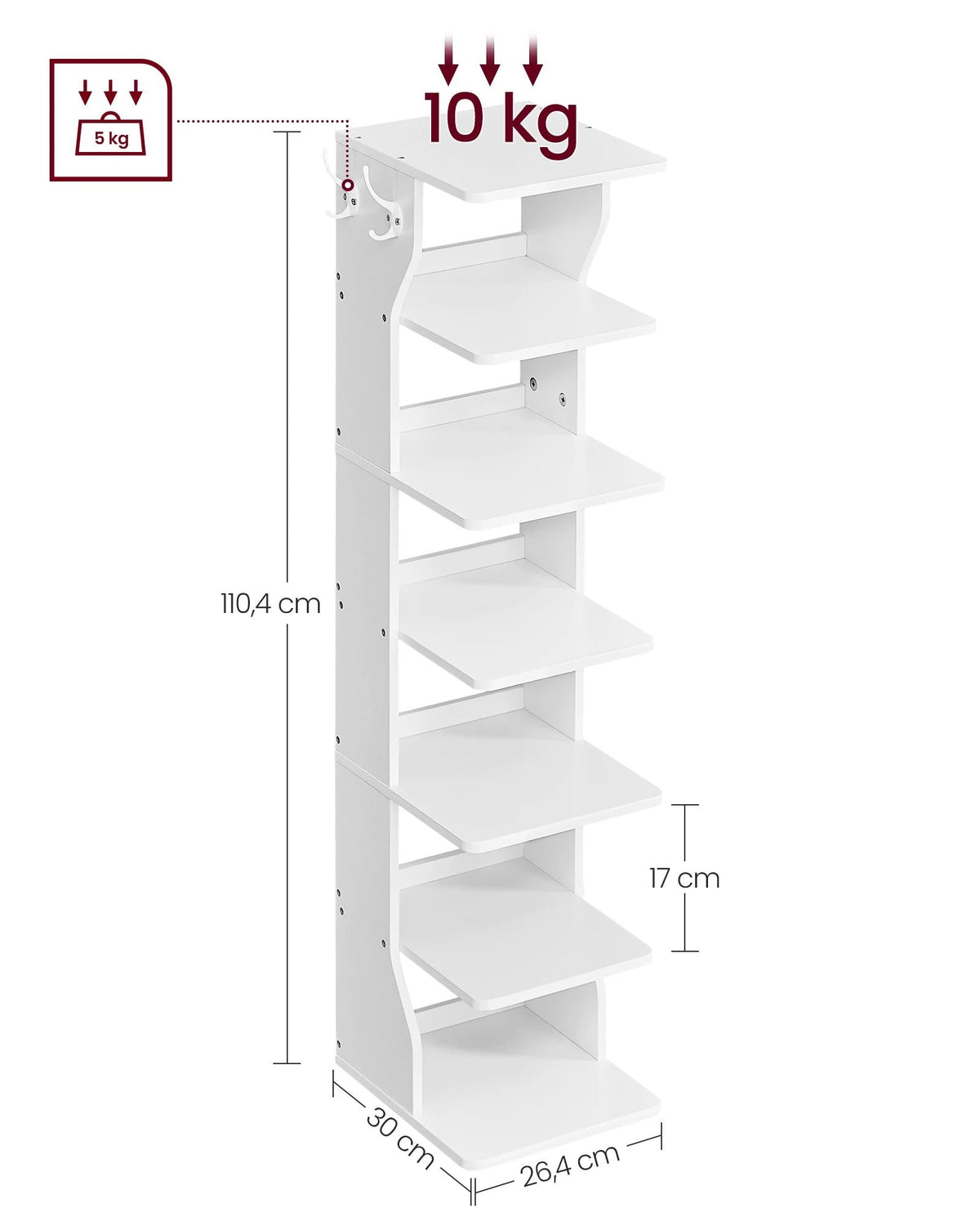 Schoenenrek met 6 Niveaus