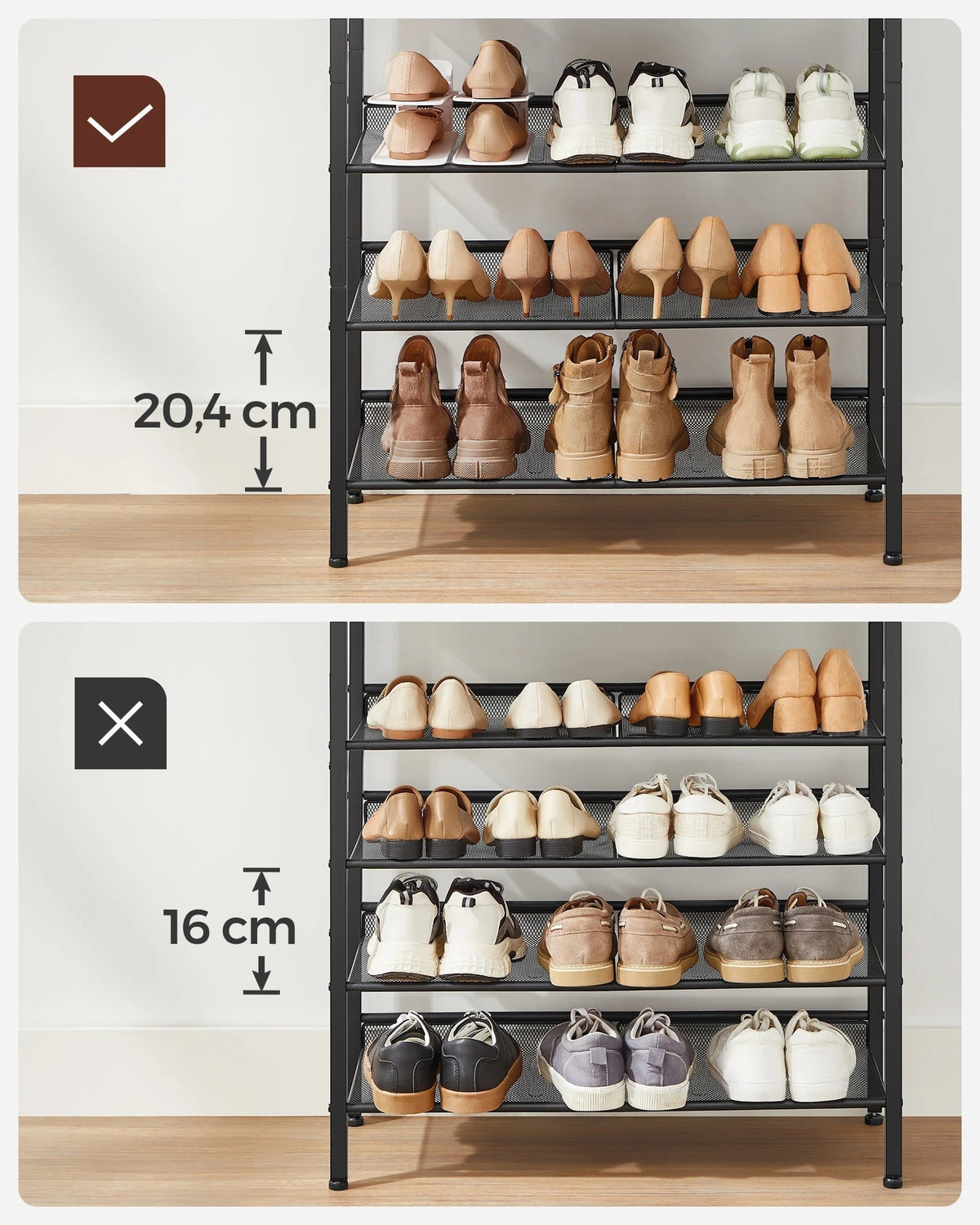 Schoenenrek met Bovenplank