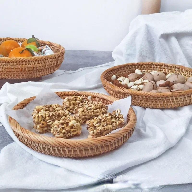 Ronde Rattan Serveermand