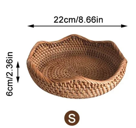 Handgevlochten Rattan Broodmand