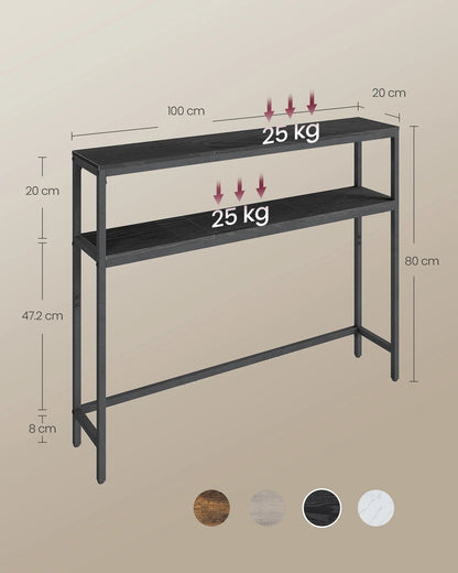 Wandtafel met 2 Planken
