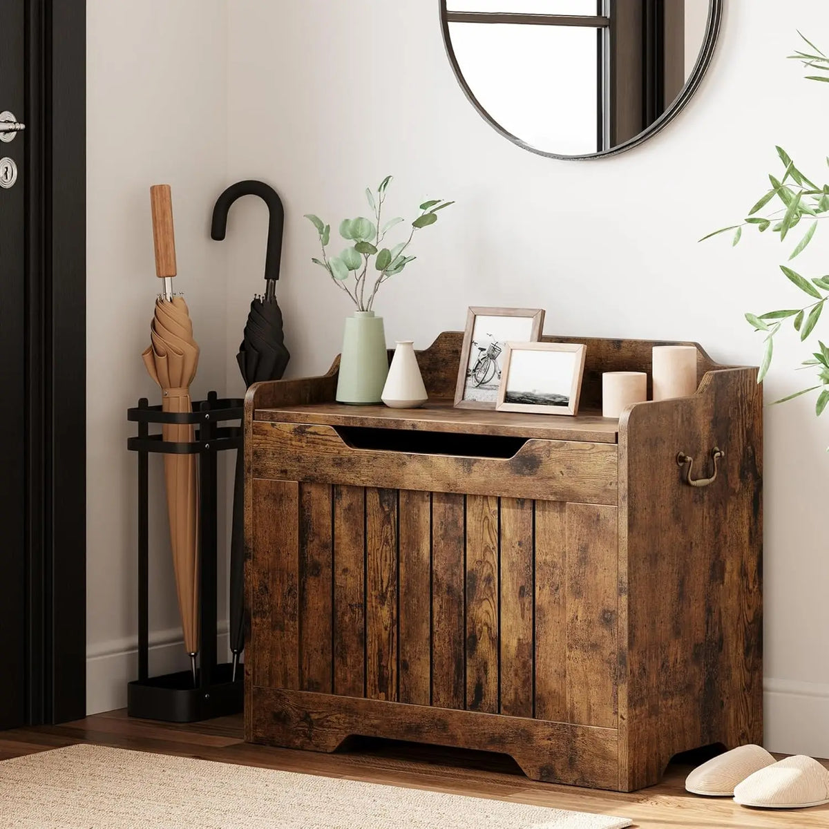 Houten Opbergkist met Veiligheidsscharnier