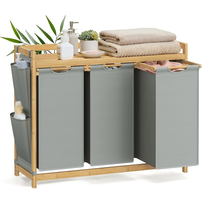 Bamboe wasmand 150L (3 vakken)
