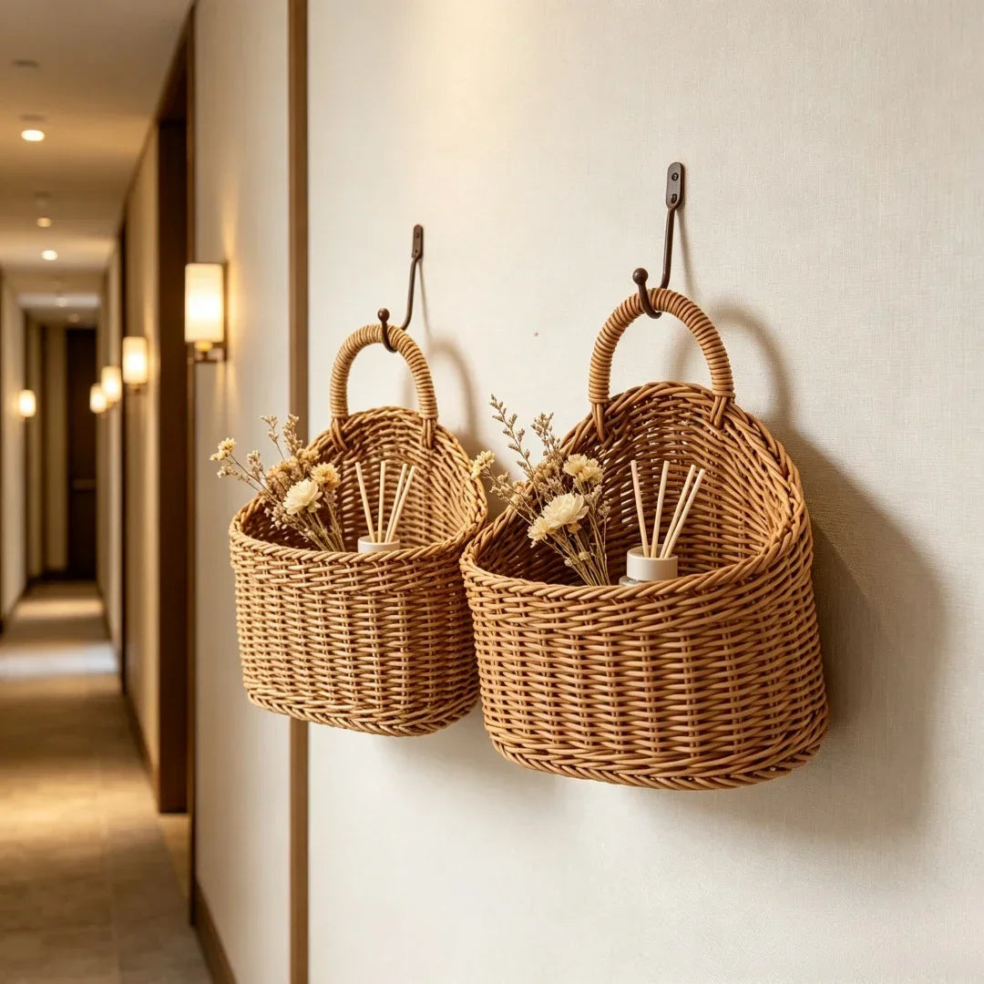 Hangende Opbergmand – Rotan-Look