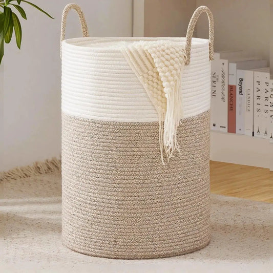 Opvouwbare Gevlochten Wasmand 58 Liter