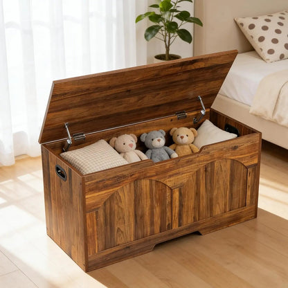 Houten Opbergbank met Klepdeksel