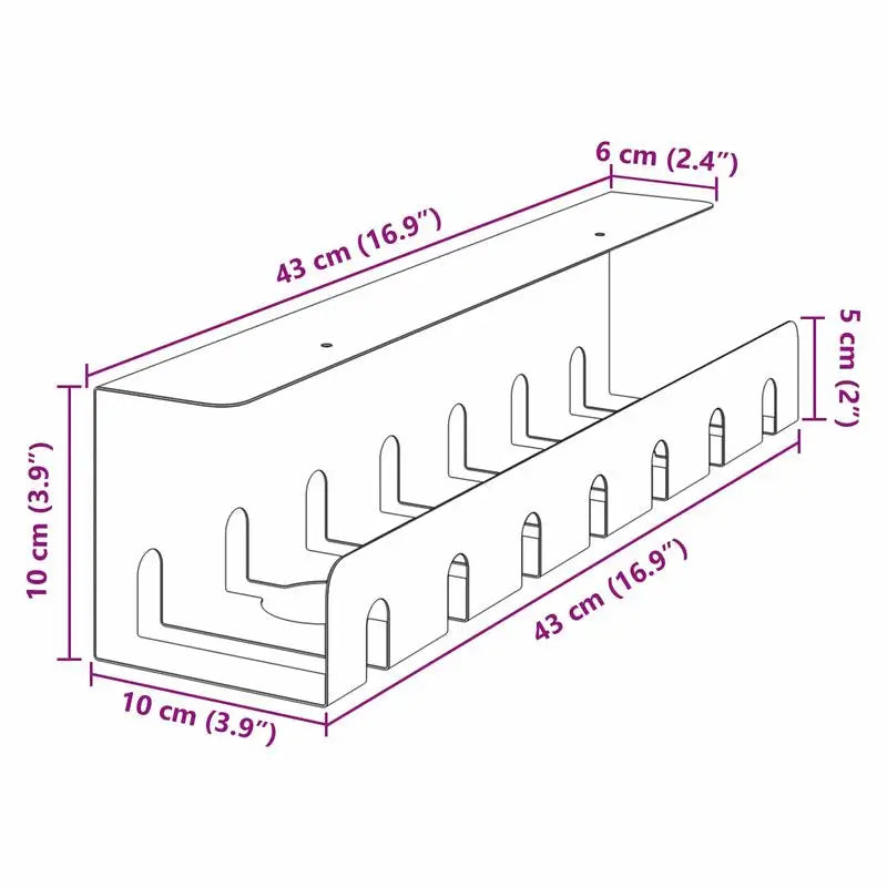 Kabelgoot voor Onder het Bureau (2 stuks)