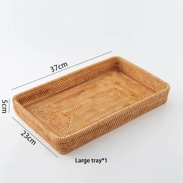 Handgevlochten Rattan Broodmand