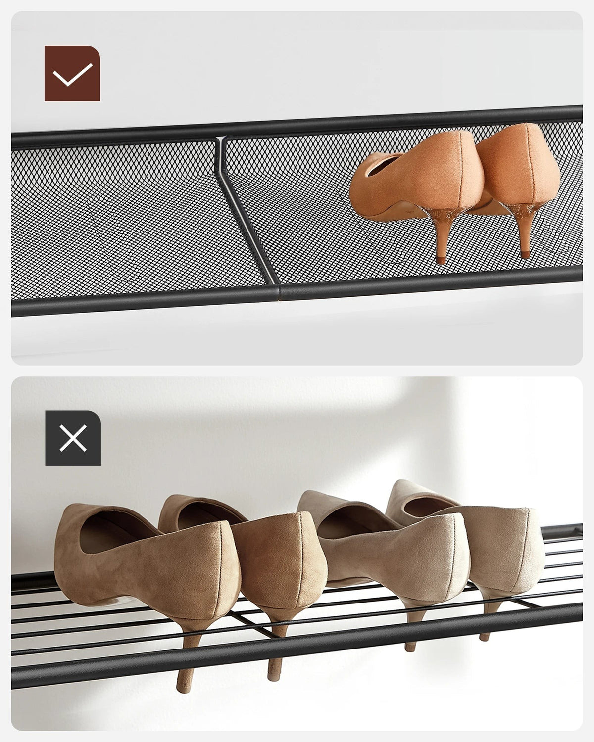 Schoenenrek met Bovenplank
