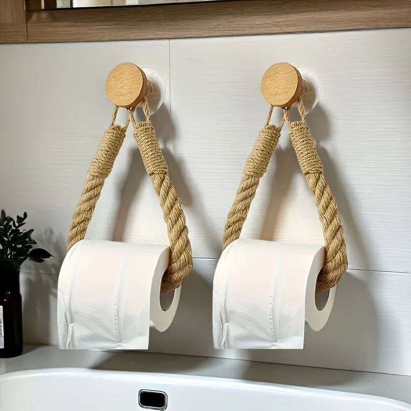 Toiletrolhouder van Gevlochten Touw