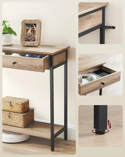 Wandtafel met 2 Lades