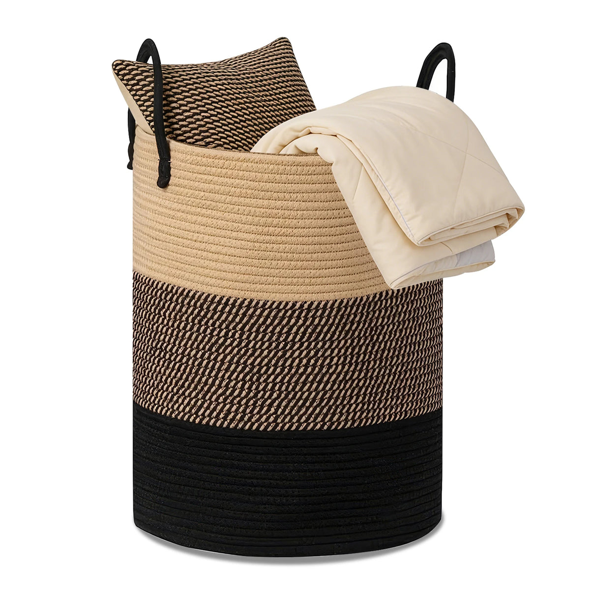 Gevlochten Wasmand met Handvat 58 Liter