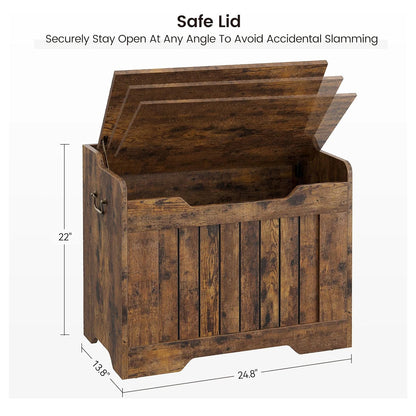 Houten Opbergkist met Veiligheidsscharnier