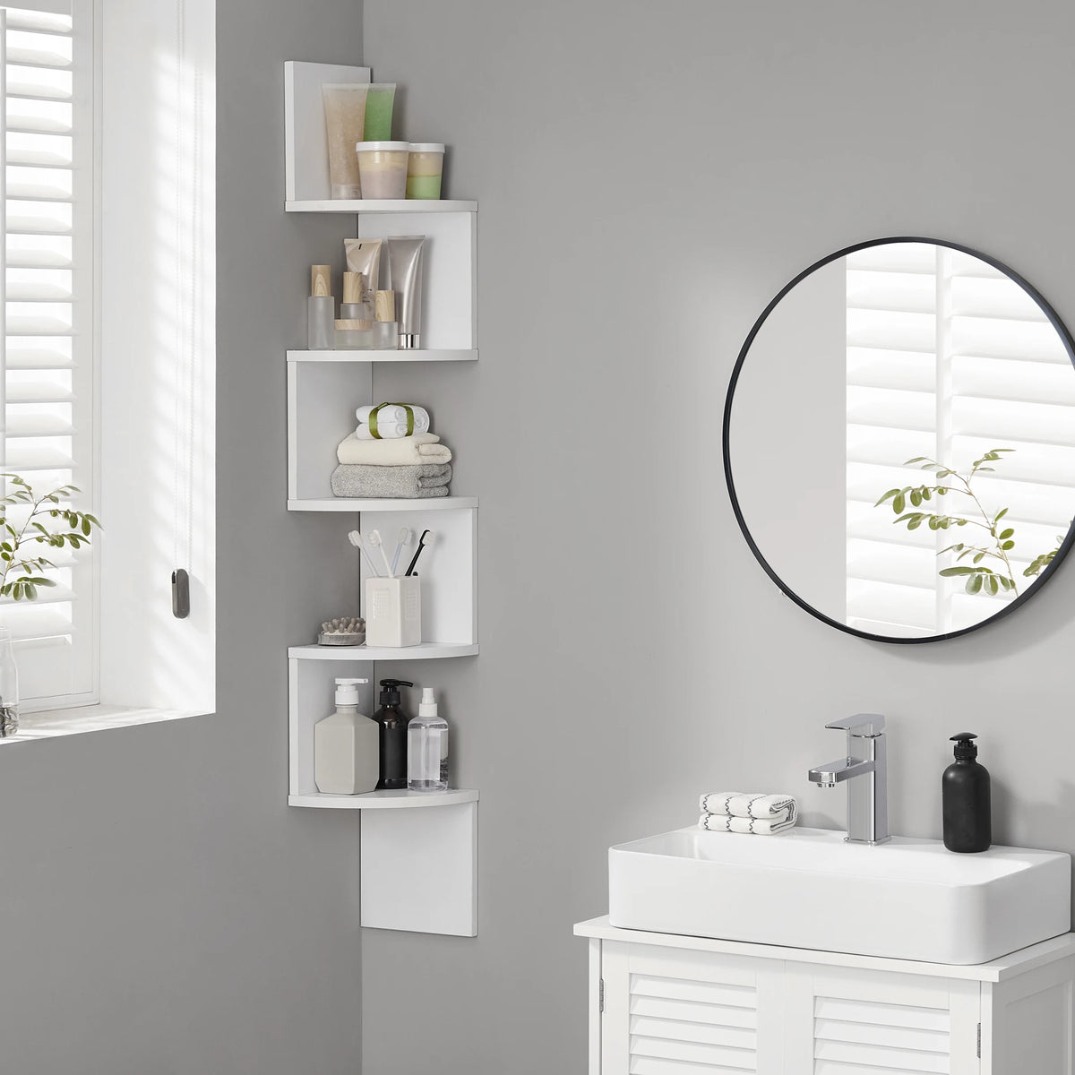 Hoekwandplank met Zigzag Design