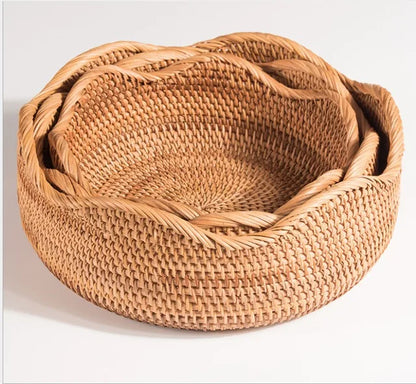 Handgevlochten Rattan Broodmand