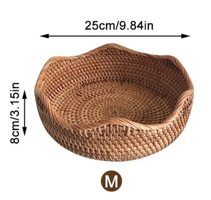 Handgevlochten Rattan Broodmand