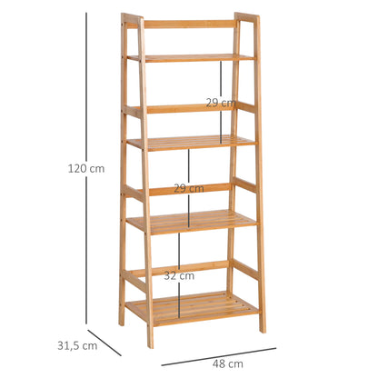 Bamboe Ladderrek met 4 Planken